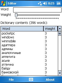 dictionary editor