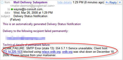 ordb Receiving Less Email? Remove relays.ordb.org From Spam Filters