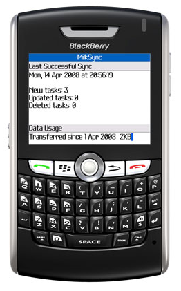 rememberthemilk sync for blackberry