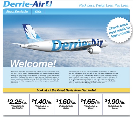 Derrie Air: Per Pound Airline Tickets 
