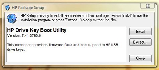 HP Drive Key Utility