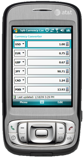 Figure 17: The Currency converter in Spb Traveler makes it easy to figure out exchange rates on-the-fly