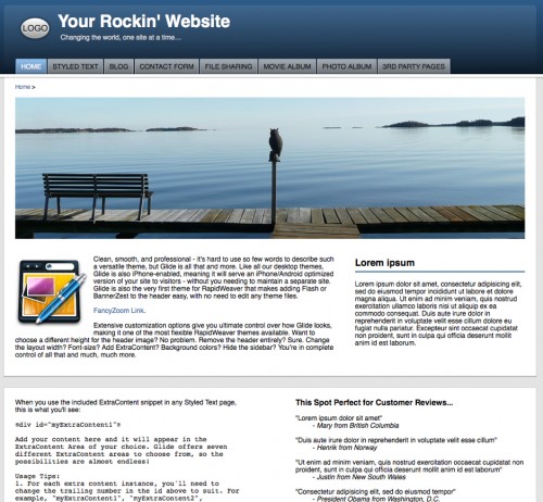 RapidWeaver Glide