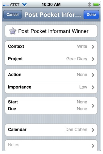 Pocket Informant