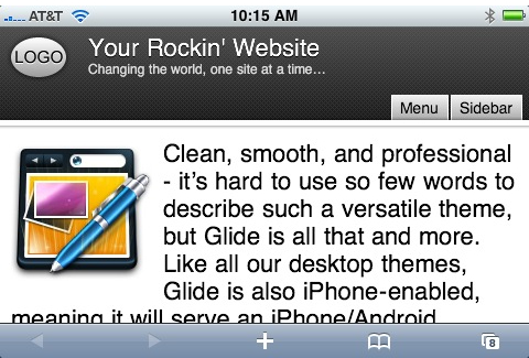 RapidWeaver Glide Landscape