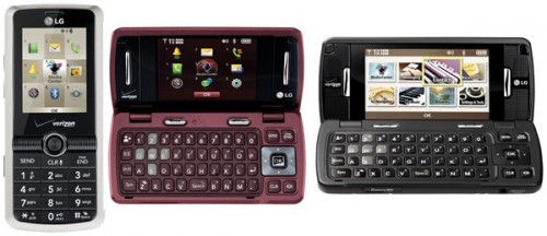 Left to Right:  LG Glance, enV3, and enV Touch