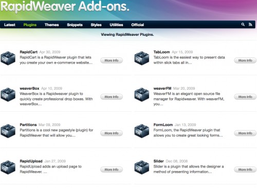 rapidweaver plugins