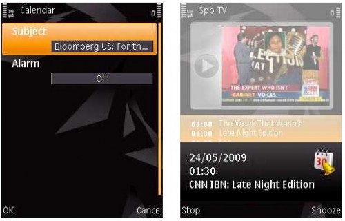 Spb TV for Symbian S60 Review 9 spb-tv-alarms
