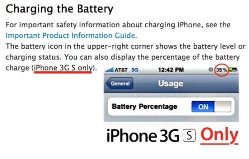 iPhone 3G Battery Percentage Life Indicator
