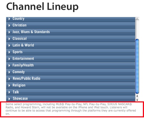 sirius iphone channels sirius iphone channels
