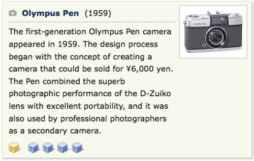 Olympus Pen History