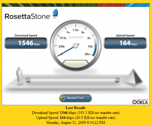 Rosetta Stone Speed Test