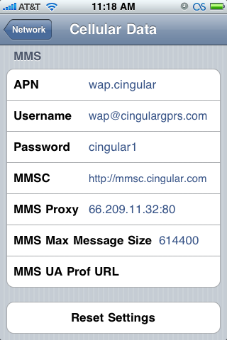 iPhone MMS Settings