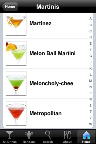 Pocket Cocktails - Martinis