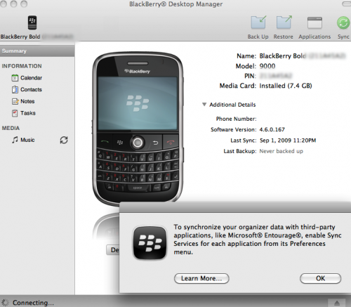 BlackBerry Desktop Manager2