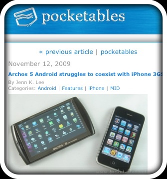 Gear Diary Archos 5 Takes Its Place At Pocketables In Record Time photo Gear Diary Archos 5 Takes Its Place At Pocketables In Record Time photo