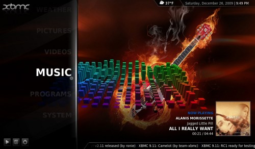 Gear Diary XBMC Project Releases Version 9.11 Camelot Xbox Media Center photo