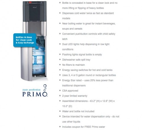 Primo Bottom Loading Water Dispenser Review