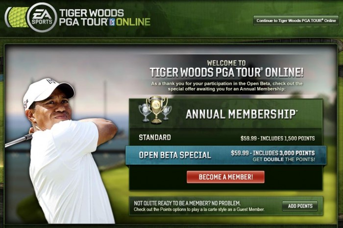 Tiger Woods PGA Tour Golf ... MMO Game?