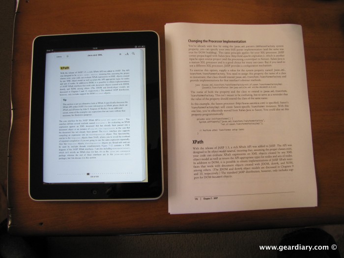 Books on the iPad: Comparing the Printed Page to ePub and PDFs