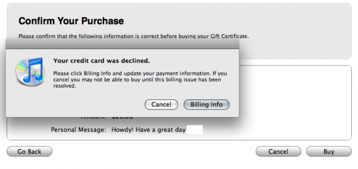Apple iTunes Will Not Take My Money but the Apple Store Will? It's a Head-Scratcher For Sure