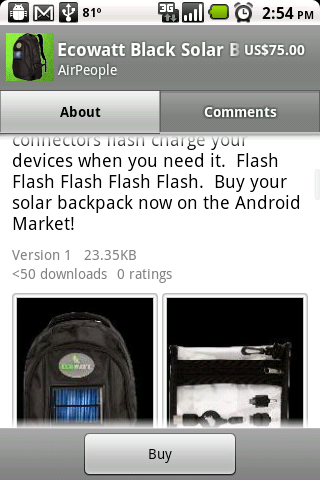 Gear Diary Real Products for Sale on Android Marketplace photo