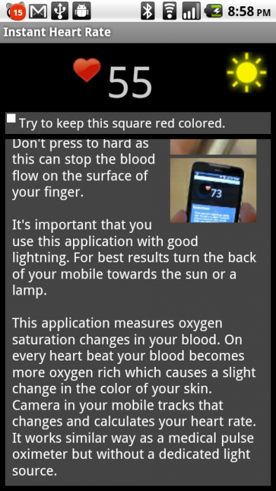 Android App Review: Instant Heart Rate