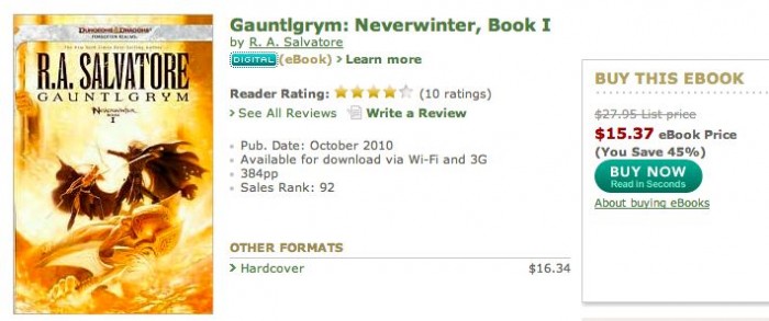 The Lunacy of eBook Pricing - Example from the Forgotten Realms