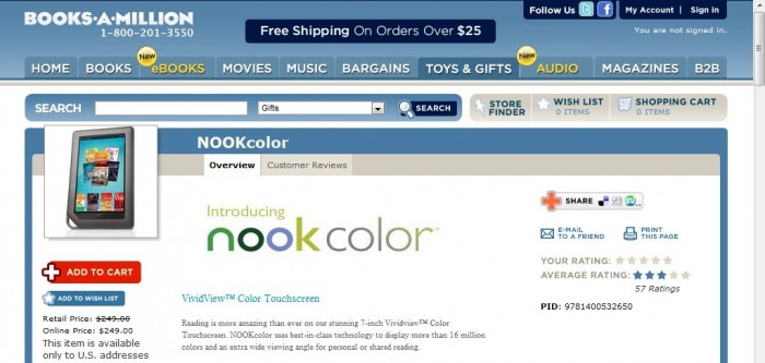 Gear Diary Headscratcher of the Year: Books A Million To Sell the NOOKcolor photo Gear Diary Headscratcher of the Year: Books A Million To Sell the NOOKcolor photo