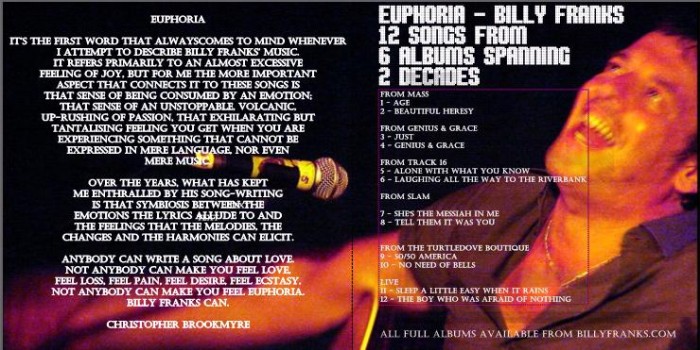 Music Diary Quickie: Billy Franks - Euphoria