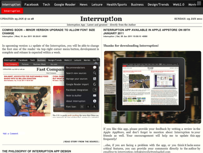 iPad App Review: Interruption