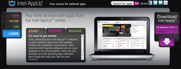 Learn about the Intel AppUp SM Center