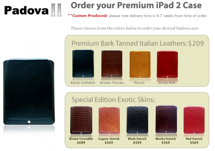 Production on Judie's One-of-a-Kind Orbino Padova Case for the iPad 2 Begins