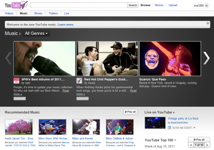 Music Diary Notes: YouTube Launches Updated Music Portal With Custom 'Curated' Lists