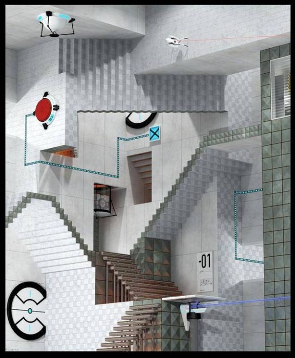 Random Cool Image: Escher / Portal Remix