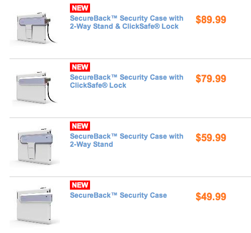 SecureBack™ Security Cases for iPad 2 Security Kensington 1