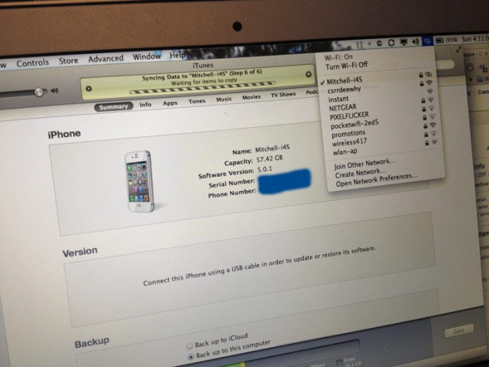 WiFi Sync your iPhone and iPad using Personal Hotspot