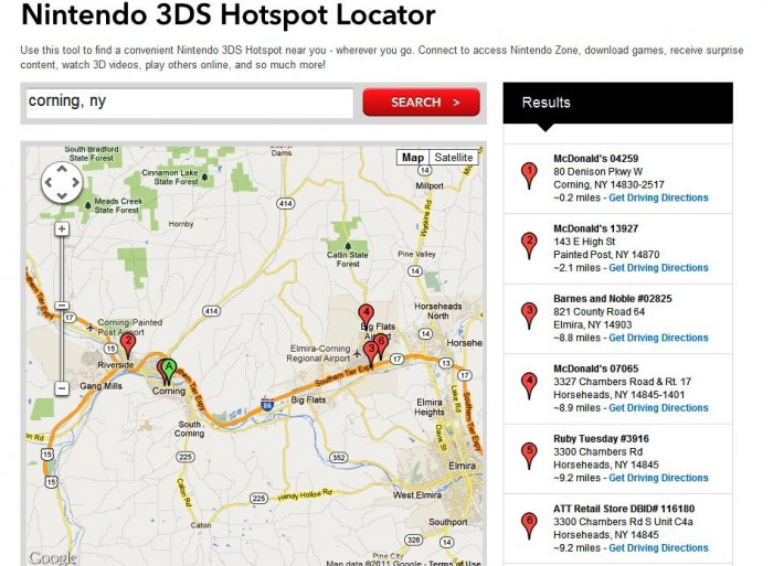 Nintendo 3DS Hotspot Locator