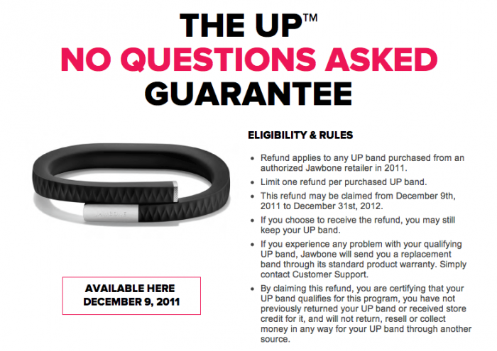Jawbone Offers Refunds to All UP Owners