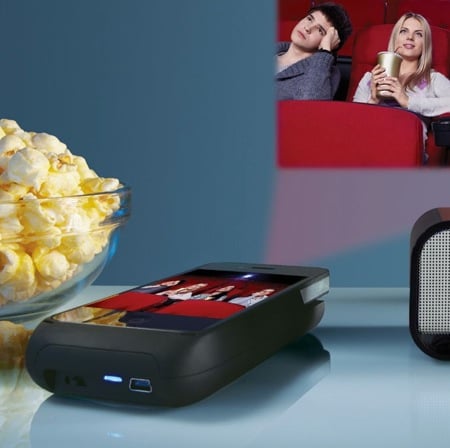 Pocket Projector for iPhone 4 Devices at Brookstone Buy Now