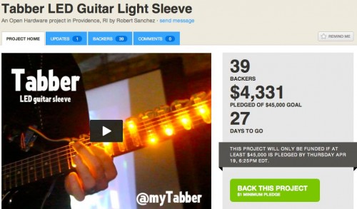 Tabber Is an Awesome LED Guitar Teaching Sleeve Kickstarter Project!
