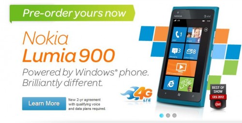 Nokia Lumia 900 Now Available for Pre-Order from AT&T