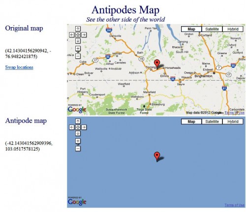 Antipodes Map Show Where that 'Drill Through the Earth' Dream Will Get You!