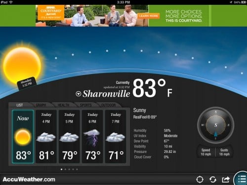 AccuWeather App for iPad Updated to Version 2.0 - Now with Customizable Themes!