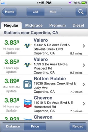 GasBuddy for iPhone