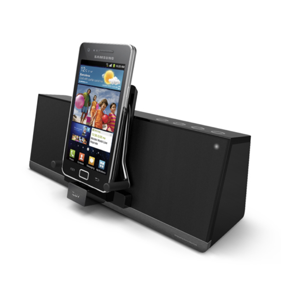 Station D'accueil Bluetooth ILuv MobiAir - Enceinte Avec Support Pivotant Pour Smartphone Micro USB - Noir