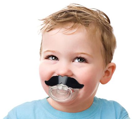 Mustache Pacifier Can Help Make Junior's Escapades All the More Snidely Whiplash-ish
