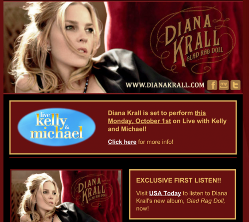 Stream Diana Krall's Upcoming 'Glad Rag Doll' for FREE on USAToday This Week!