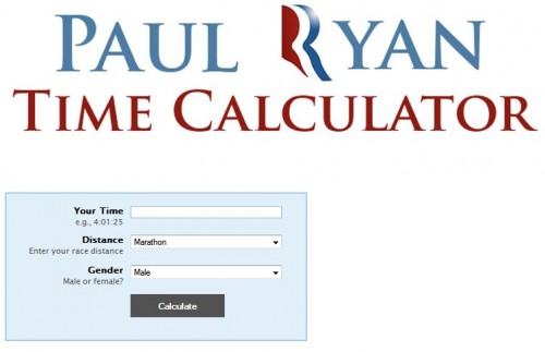 Get Your Marathon Time Estimated by Paul Ryan!